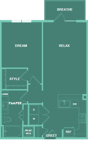 Lenox Park Apartments in Austin, Texas A5 Floor Plan